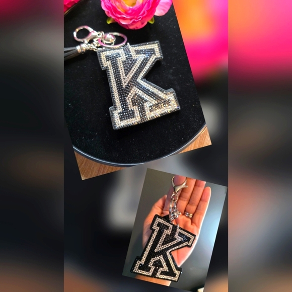 Bling Initial “K” Handbag & Keychain Charm - Picture 1 of 1